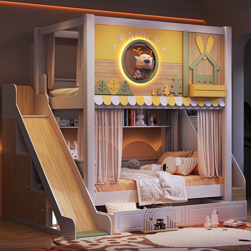 *Modern Forest Theme Kids Bunk - огляд і ціна Bunk Bed With Stairs And Slide
