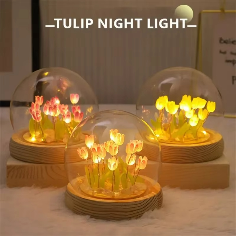LED DIY Handmade Mini Tulip Ni - огляд і ціна Floating Nightstand With Led Light