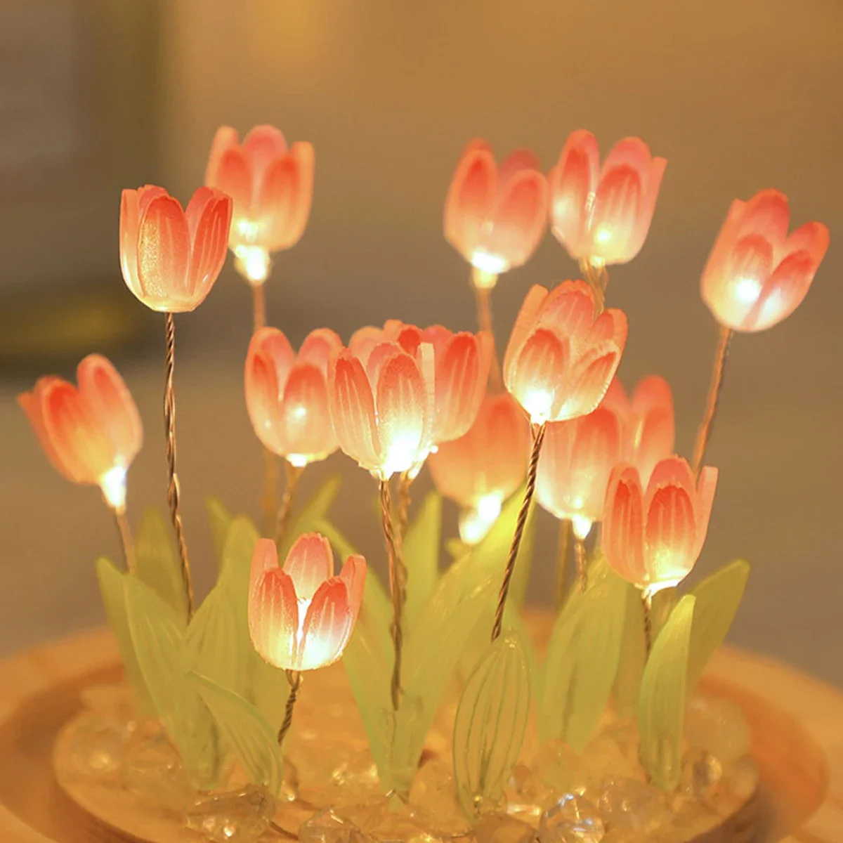 LED DIY Handmade Mini Tulip Ni - огляд і ціна Floating Nightstand With Led Light