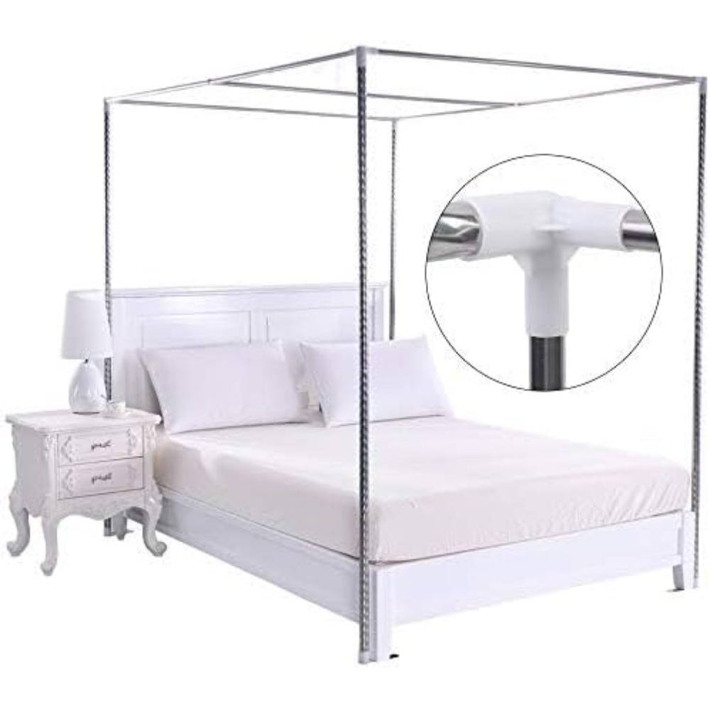 Stainless Steel Canopy Bed Fra - огляд і ціна Canopy Bed Frame Metal Queen