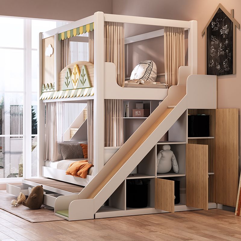*Modern Nature Theme Kids Bunk - огляд і ціна Bunk Bed With Stairs And Slide