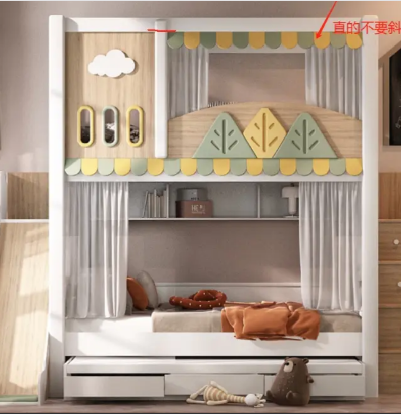 *Modern Nature Theme Kids Bunk - огляд і ціна Bunk Bed With Stairs And Slide