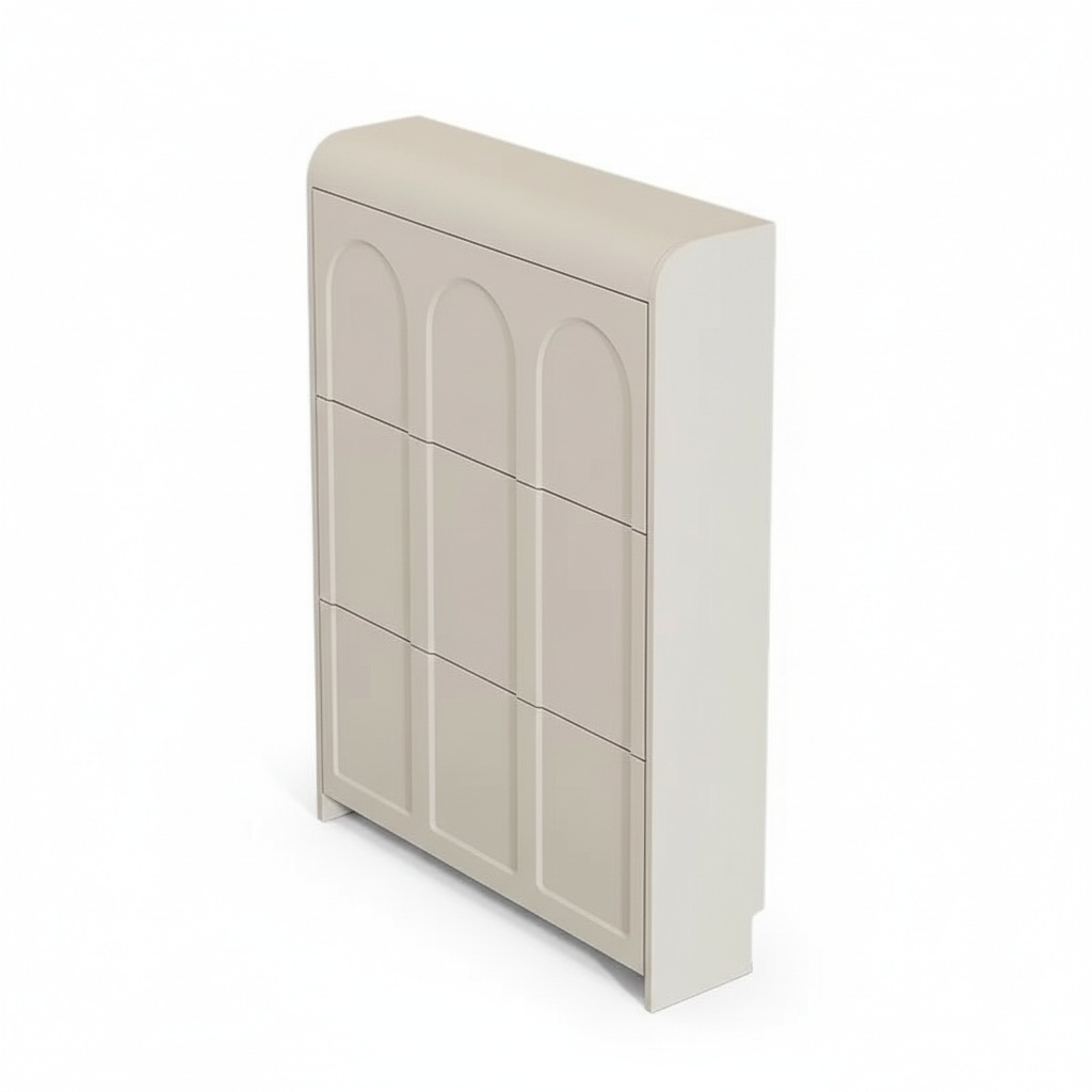 Shoe Cabinet, Modern Cream Woo - огляд і ціна Shoe Rack Cabinet Narrow Entryway