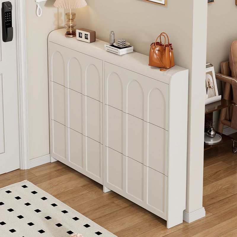 Shoe Cabinet, Modern Cream Woo - огляд і ціна Shoe Rack Cabinet Narrow Entryway