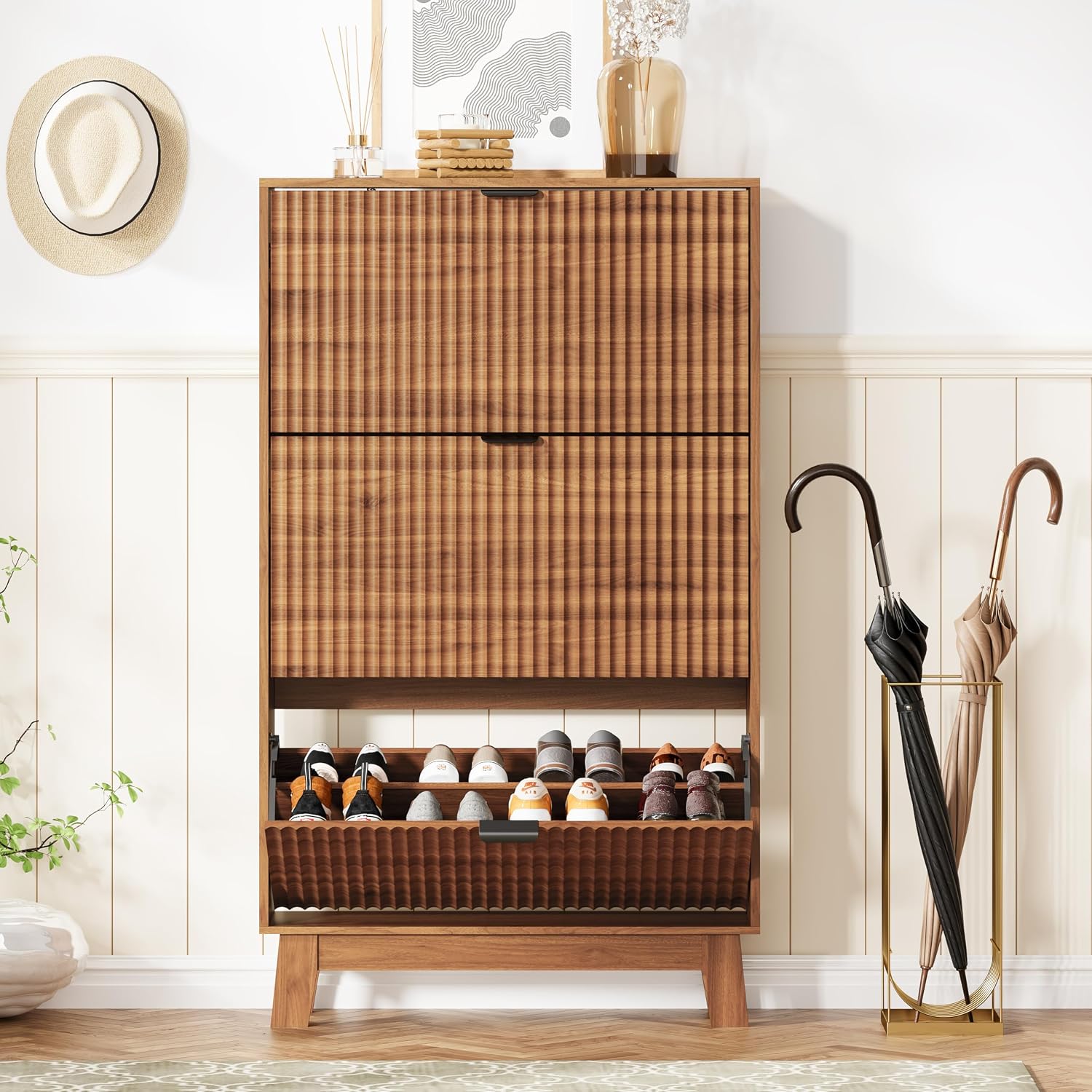 Entryway Shoe Cabinet Storage  - огляд і ціна Shoe Rack Cabinet Narrow Entryway