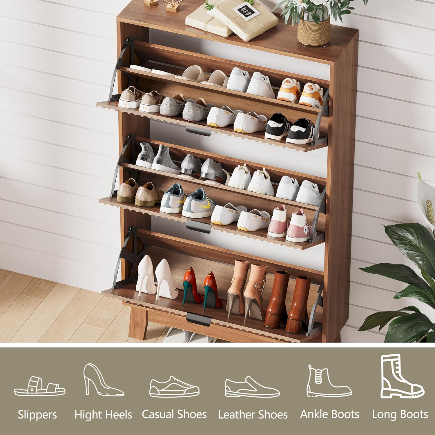 Entryway Shoe Cabinet Storage  - огляд і ціна Shoe Rack Cabinet Narrow Entryway