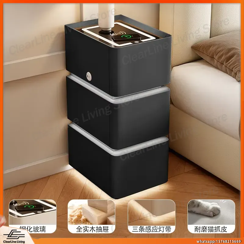 Ultra Narrow Floating Nightsta - огляд і ціна Floating Nightstand With Led Light