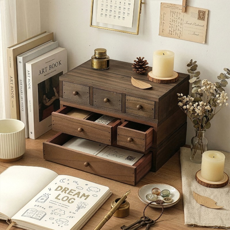 Wooden Desktop Storage Box Mon - огляд і ціна Storage