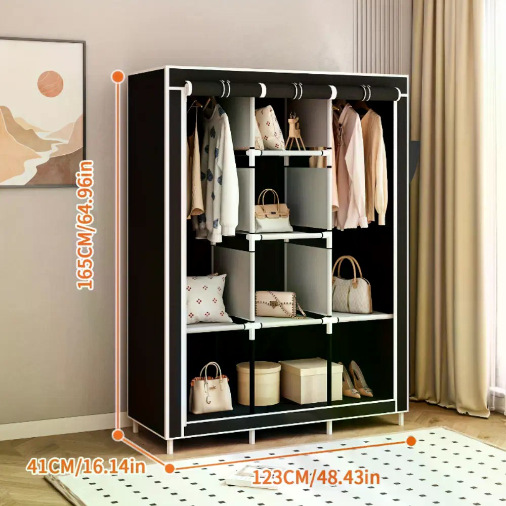 64-in Portable Covered Non-Wov - огляд і ціна Wardrobe Closet Portable Fabric Cover