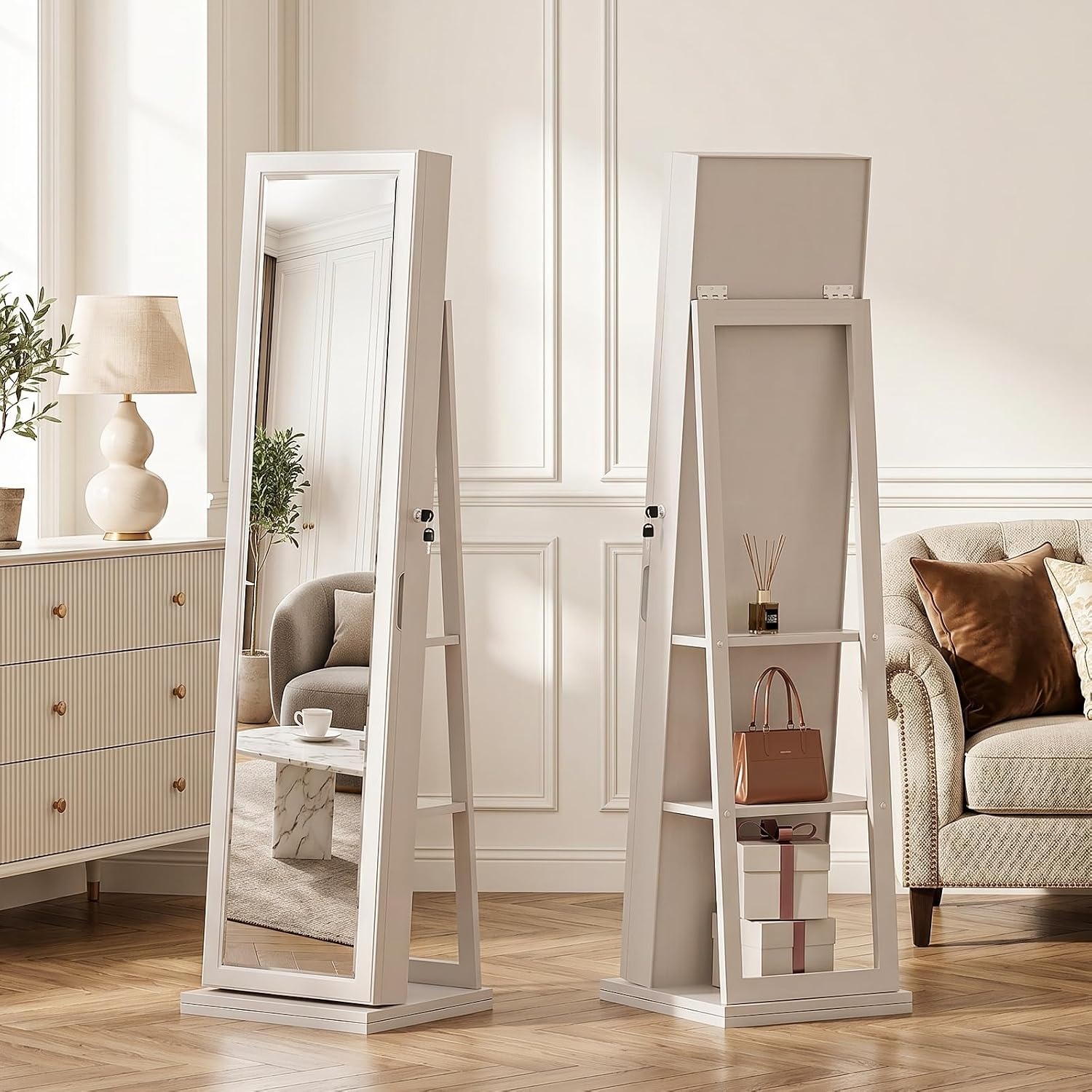4-In-1 Jewelry Cabinet Jewelry - огляд і ціна Full Length Mirror Jewelry Armoire